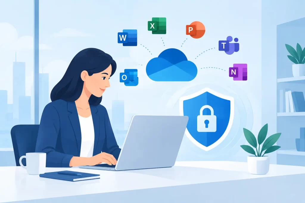 מיקרוסופט 365 לעסקים לעבודה בטוחה ורציפה